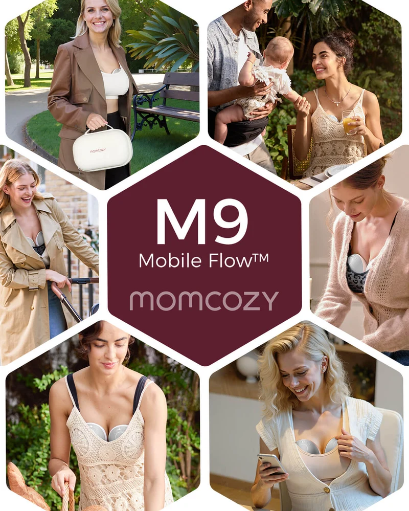 Momcozy Breast Pump M9 + 120 Breastmilk Storage Bags
