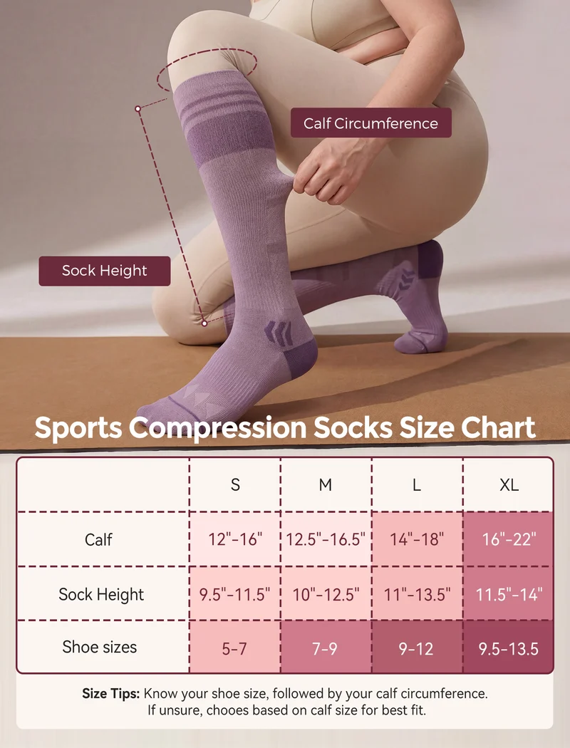 Pregnancy Essential Bundle：Pregnancy Ball & Wide Calf Compression Sports Socks
