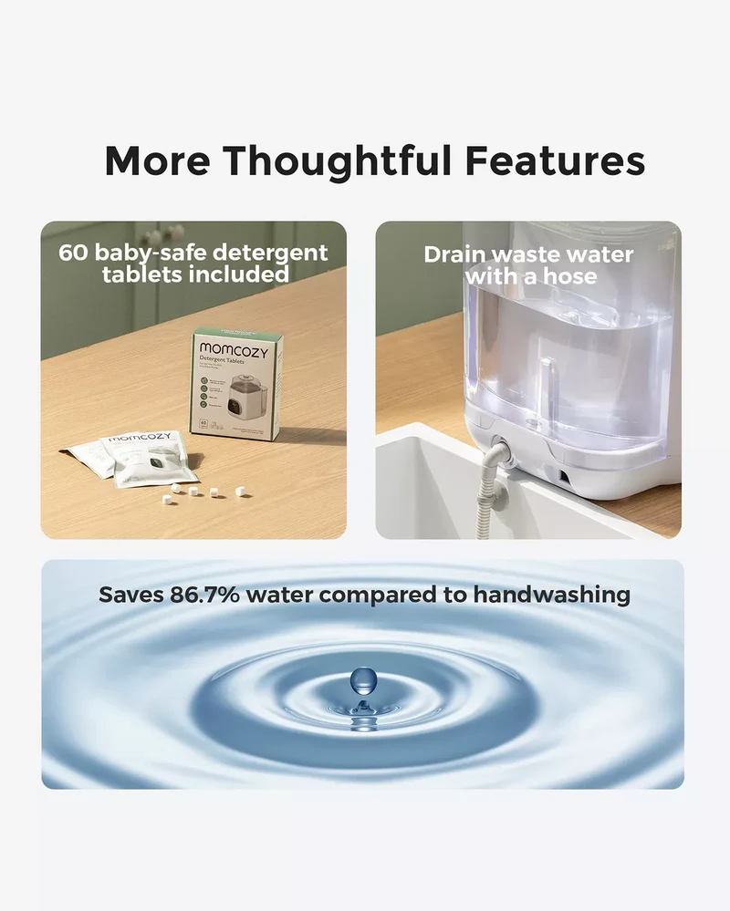 Pump & Clean Bundle: M6 Breast Pump and Bottle Washer and Washing Block