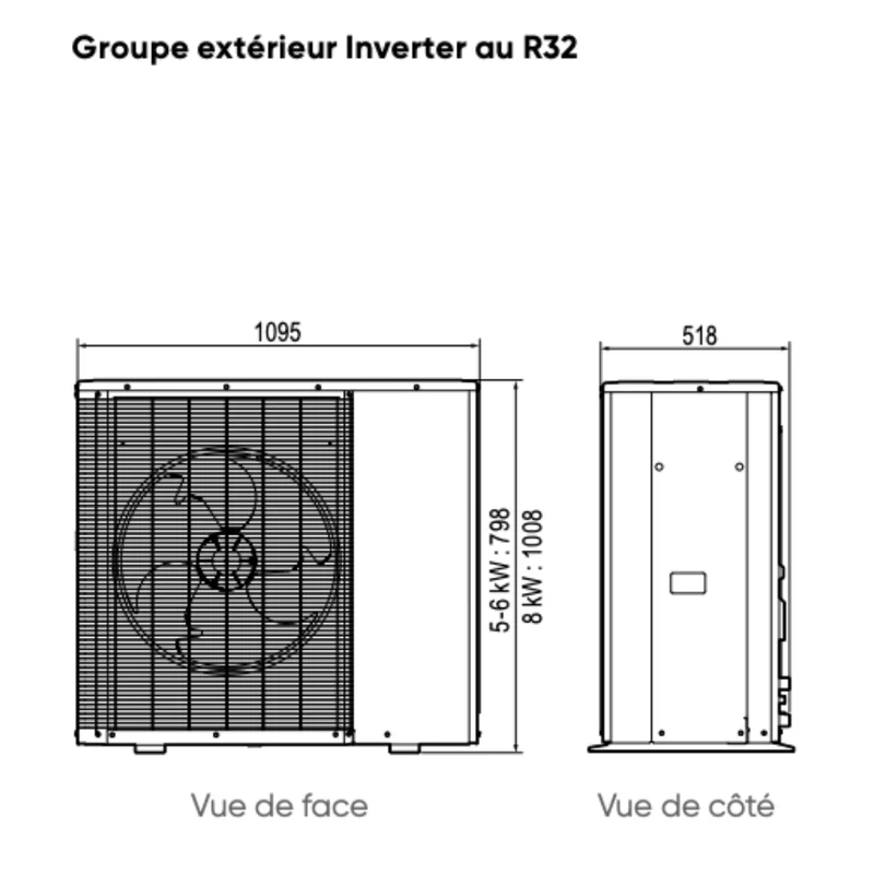 Pompe à chaleur air-eau hybride Atlantic Hybea Duo 11 kW - 25 kW
