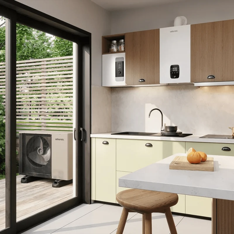 Pompe à chaleur air-eau hybride Atlantic Hybea Duo 11 kW - 25 kW