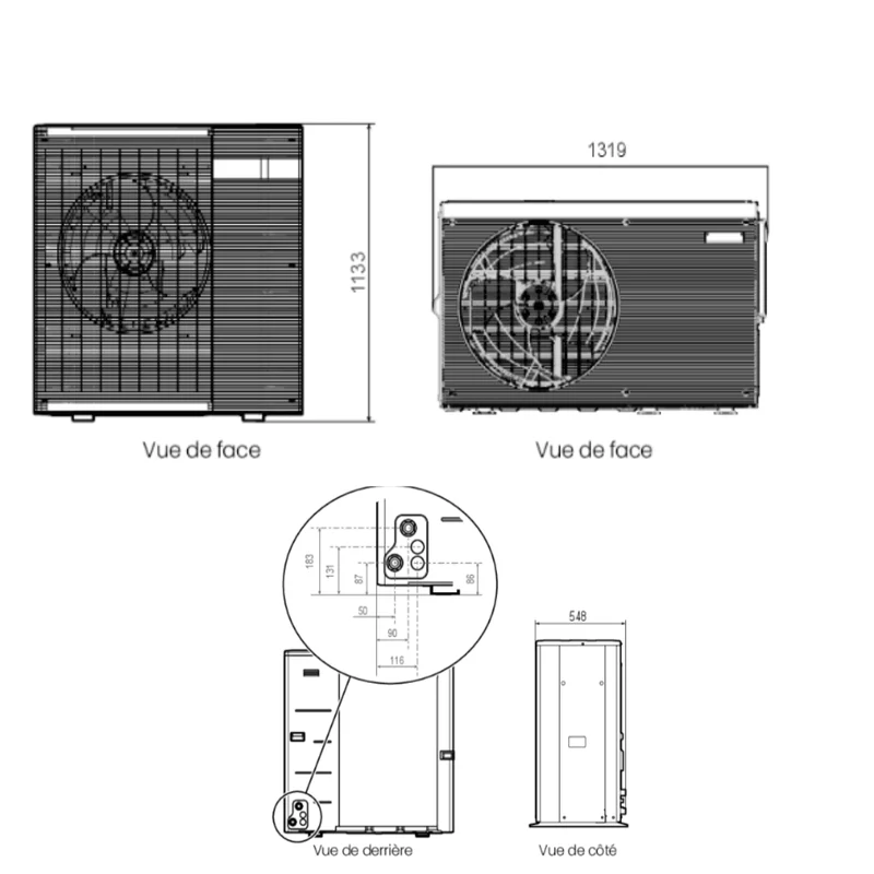 Pompe à chaleur air-eau Atlantic Alféa M Duo 10 kW Monophasé