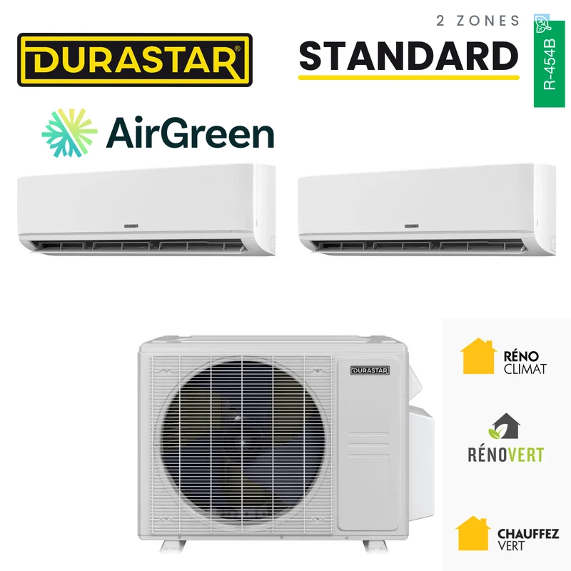 Thermopompe 2-Zones DURASTAR Standard | 60000 BTU - R454B