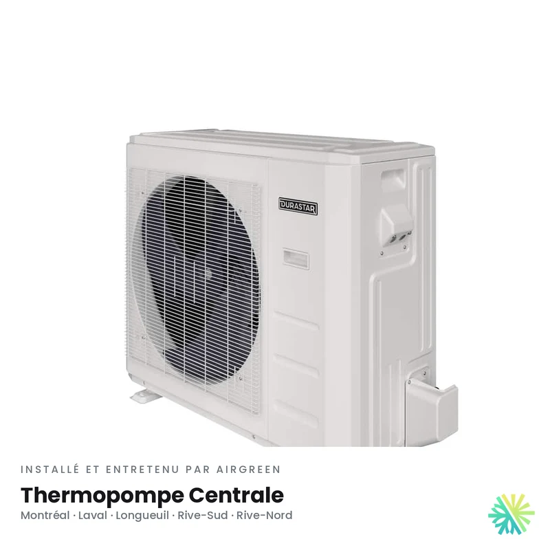 Thermopompe Centrale DURASTAR Standard | 2.5 Tonnes - 30000 BTU - R410A