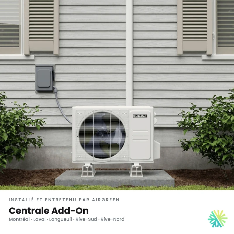 Thermopompe Centrale ADD-ON DURASTAR Standard | 3 Tonnes - 36000 BTU (Serpentin 21 po) - R454B