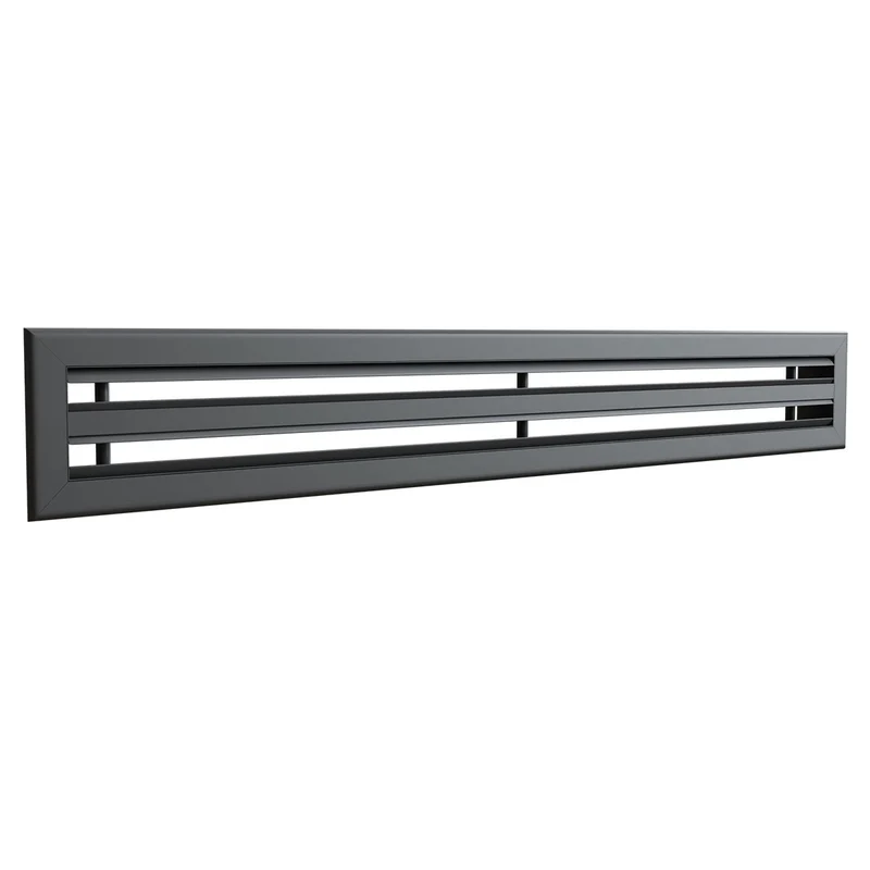 Diffuseur linéaire 1000 x 100 mm double fentes en aluminium anthracite