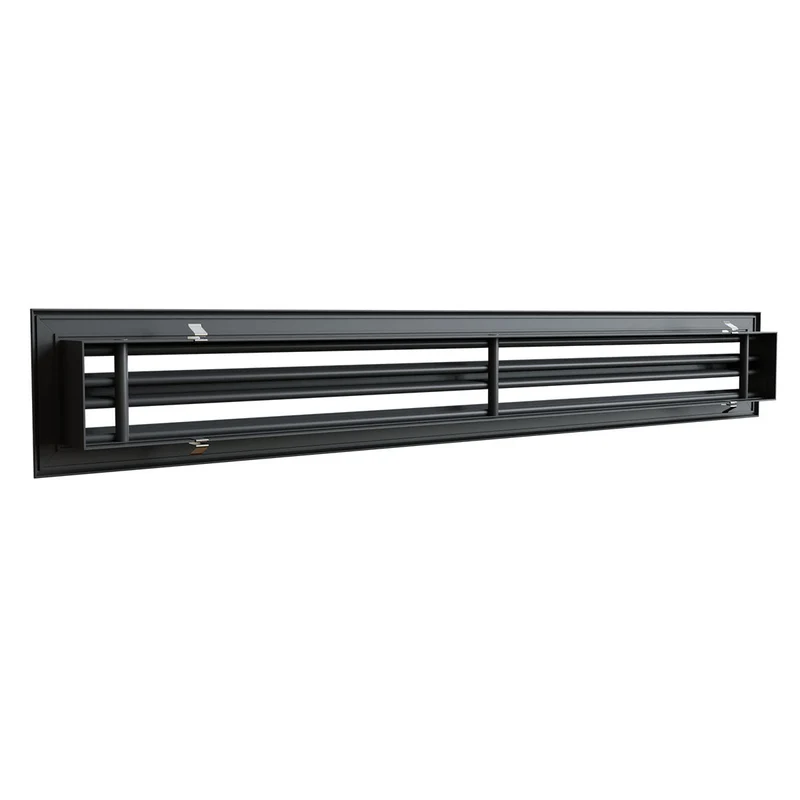 Diffuseur linéaire 1000 x 100 mm double fentes en aluminium anthracite