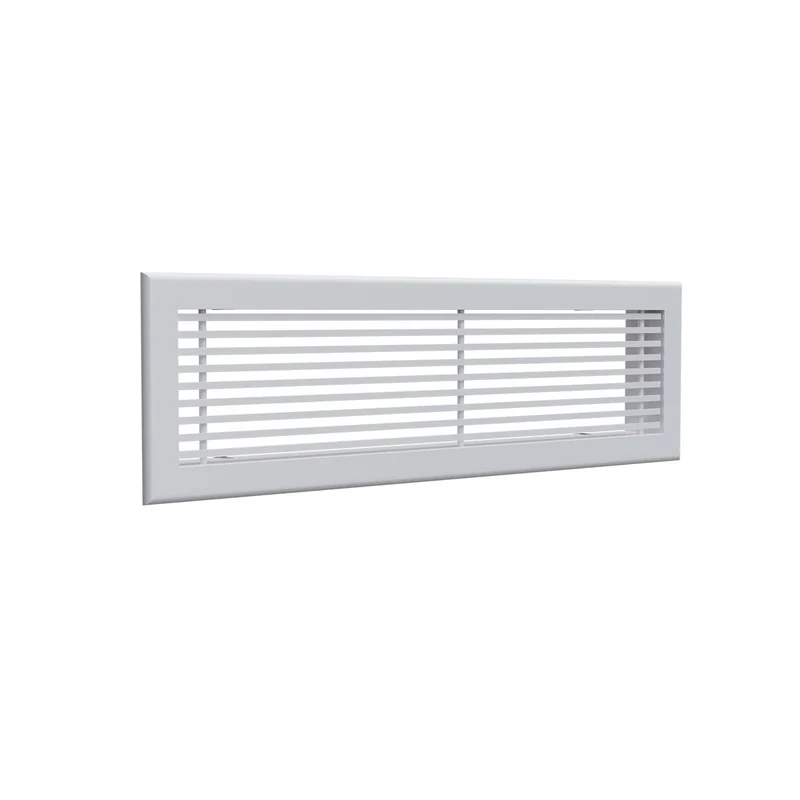 Grille de soufflage linéaire de 600x150 mm en aluminium blanc mat