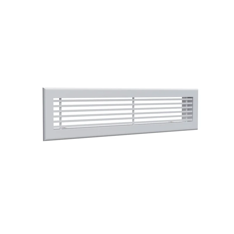 Grille de soufflage linéaire de 600x100 mm en aluminium blanc mat