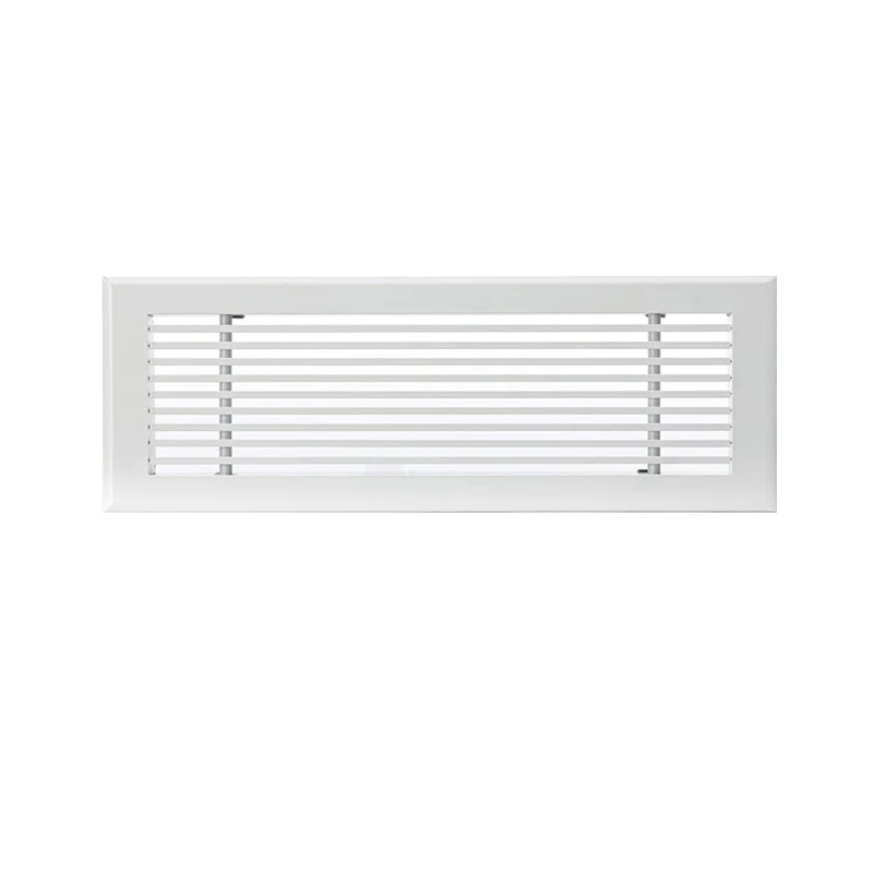 Grille de soufflage linéaire de 500x150 mm en aluminium blanc mat