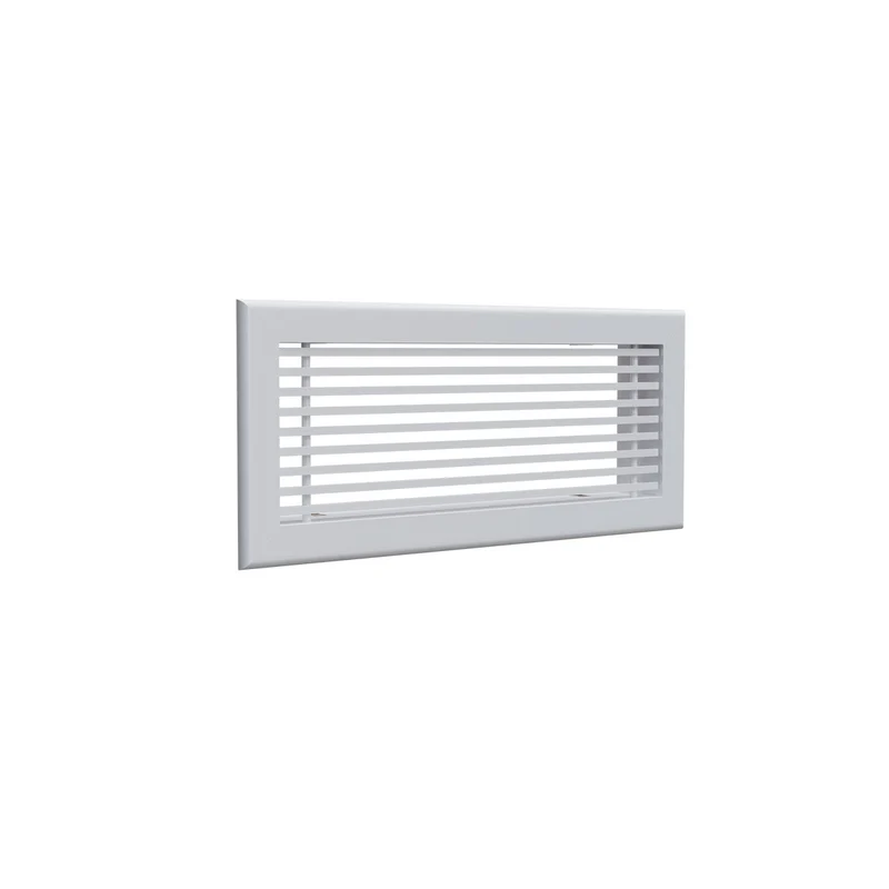 Grille de soufflage linéaire de 400x150 mm en aluminium blanc mat