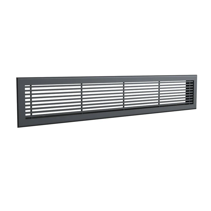 Grille de soufflage linéaire de 1000x150 mm en aluminium anthracite mat