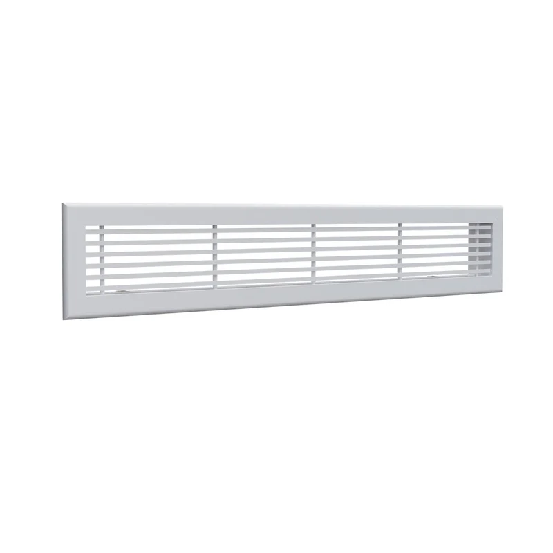 Grille de soufflage linéaire de 800x100 mm en aluminium blanc mat