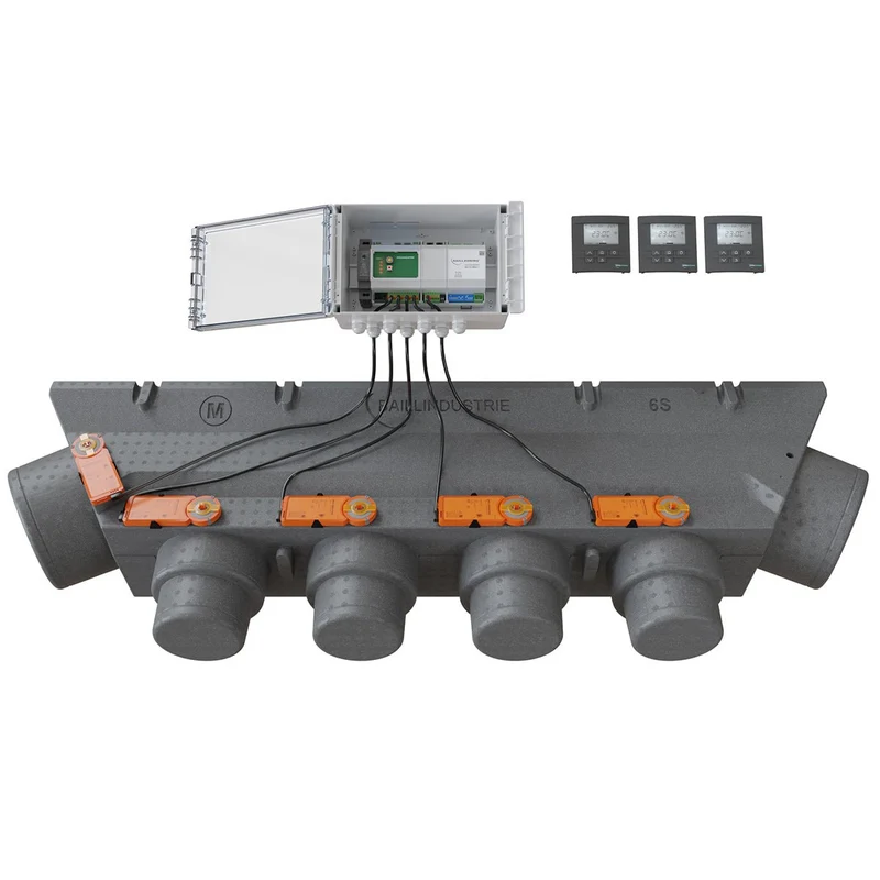 Pack de régulation BAILLZONING 3 zones - plénum 6S, 5 servomoteurs - thermostats anthracite