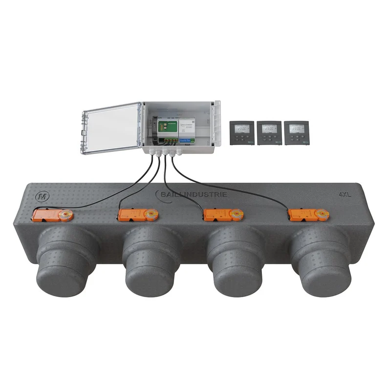 Pack de régulation BAILLZONING 3 zones - plénum 4XL, 4 servomoteurs - thermostats anthracite
