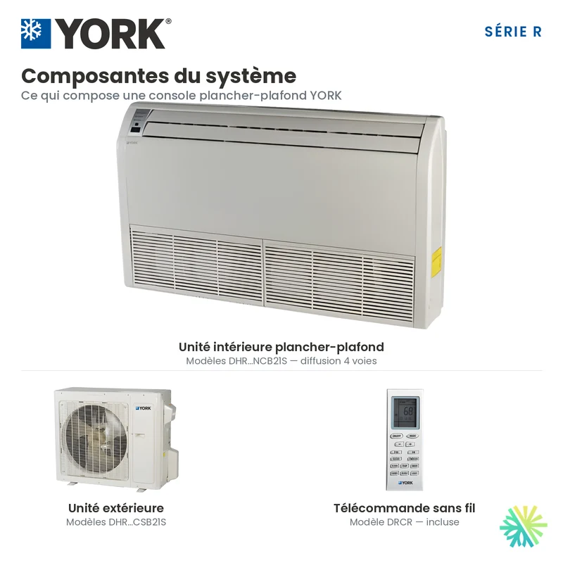Climatiseur Console de Plancher/Plafond YORK Série R | 36000 BTU