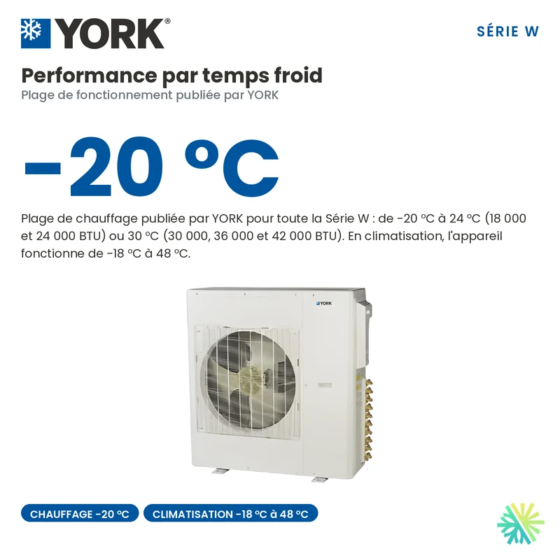 Thermopompe MultiZone 2-Têtes YORK Série W 22 SEER | 24000 BTU
