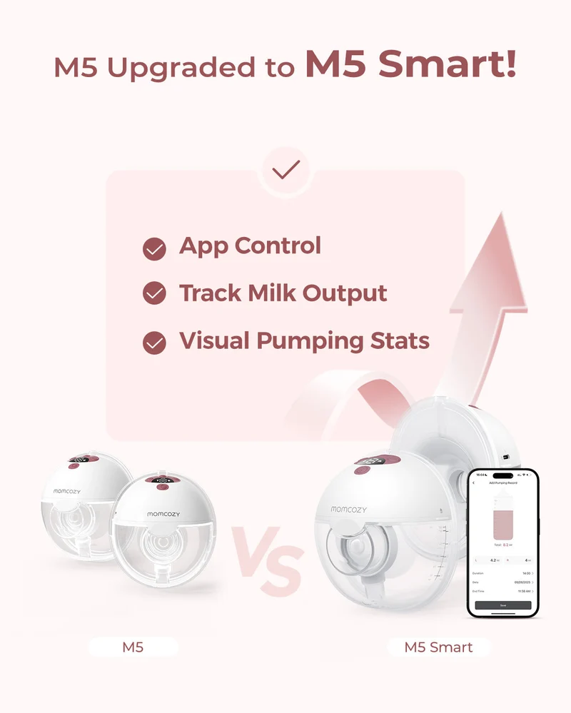 M5 Smart Heat Massager Bundle: Double M5 Smart Breast Pump and Double Breast Massager