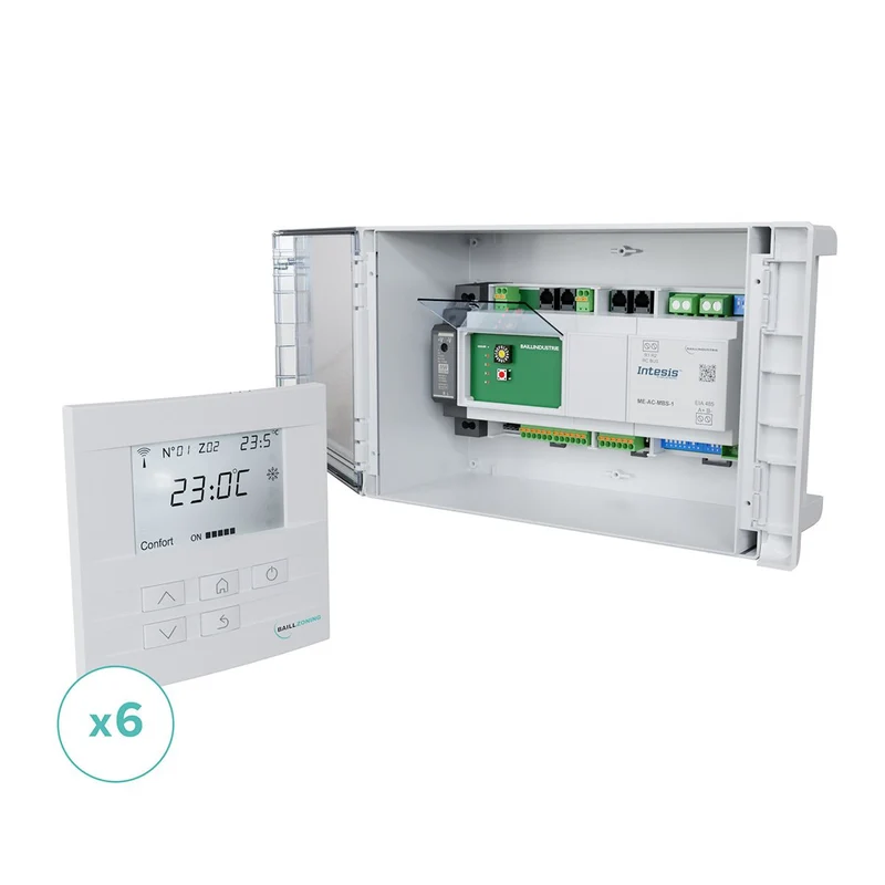 Kit de régulation BAILLZONING à 6 zones thermostats Blancs