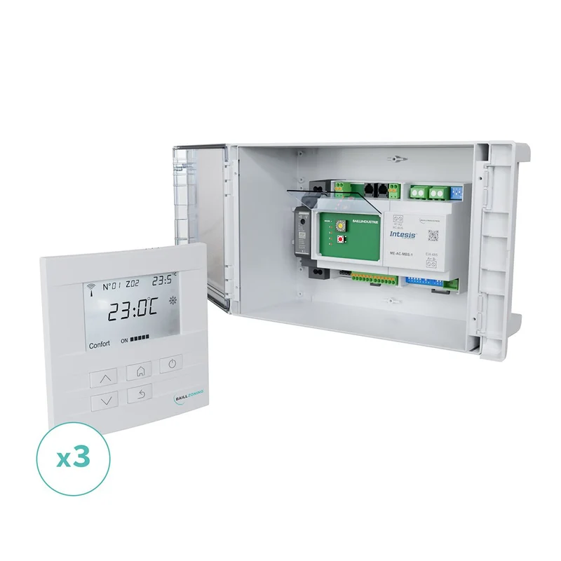 Kit de régulation BAILLZONING à 3 zones thermostats Blancs