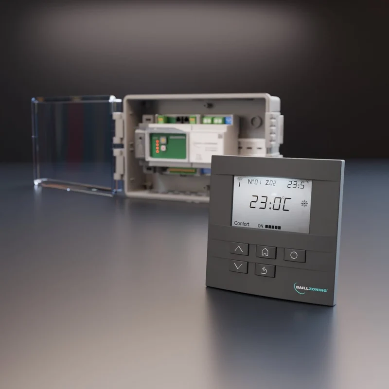 Kit de régulation BAILLZONING à 1 zone thermostat Anthracite