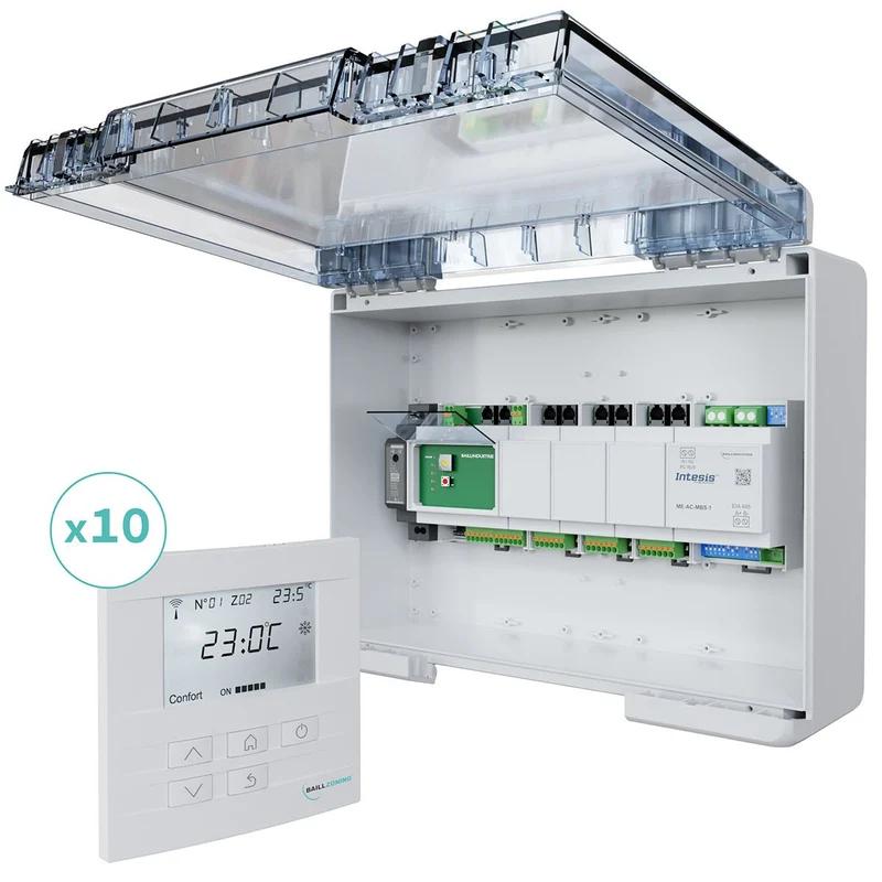 Kit de régulation BAILLZONING à 10 zones thermostats Blancs
