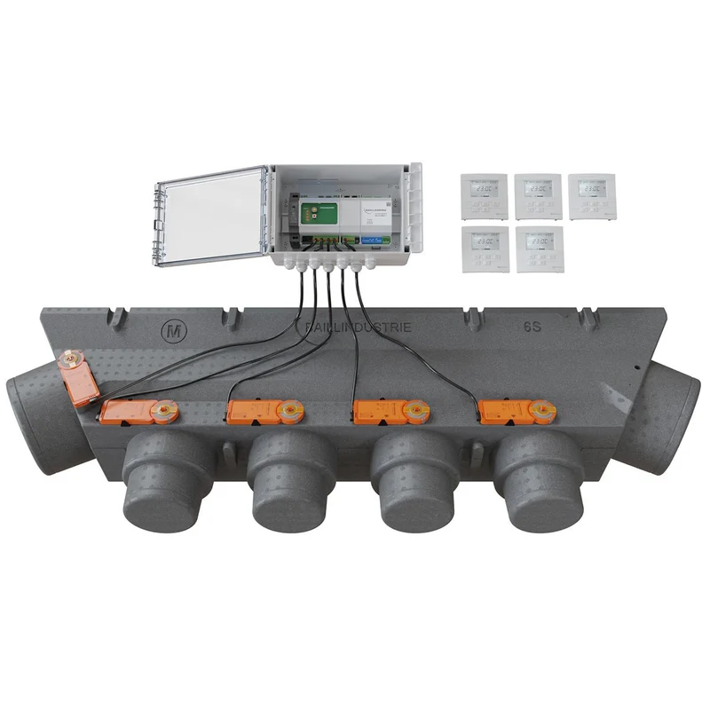 Pack de régulation BAILLZONING 5 zones - plénum 6S, 5 servomoteurs - thermostats blancs