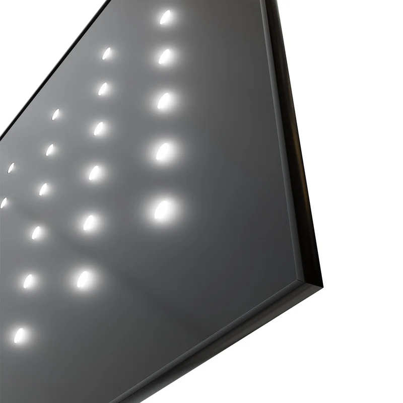 Dalle lumineuse à LED de 600x600 mm CASSIOPEE, finition Noire - 24 LED