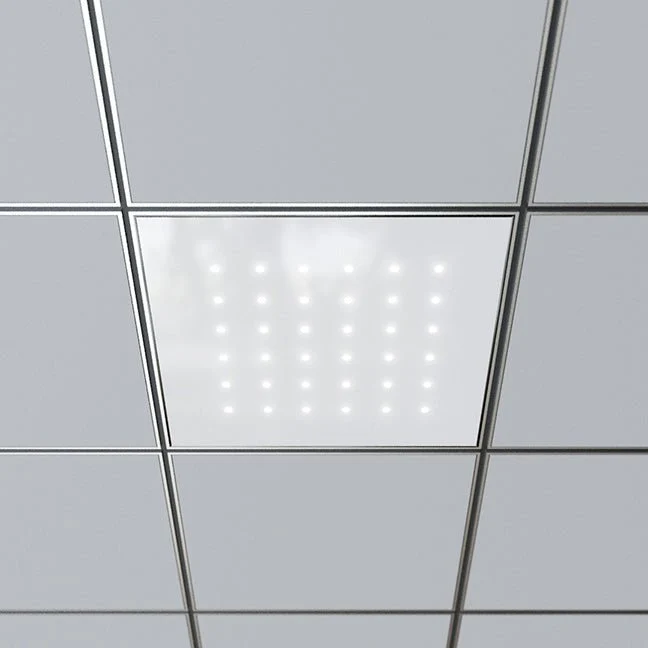 Dalle lumineuse à LED de 600x600 mm CASSIOPEE, finition Blanche - 24 LED