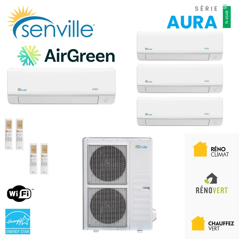 Thermopompe 4-Zones SENVILLE R454B | 48000 BTU