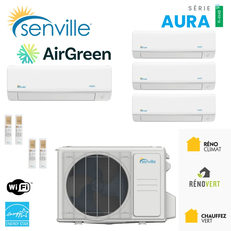 Thermopompe 4-Zones SENVILLE R454B | 27000 BTU