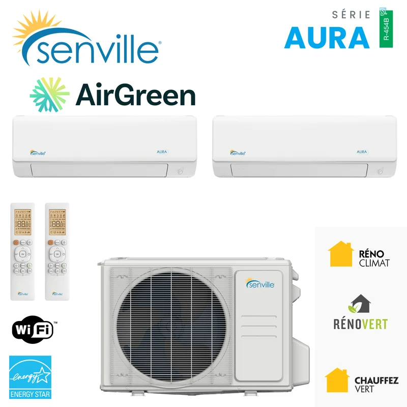 Thermopompe 2-Zones SENVILLE R454B | 36000 BTU