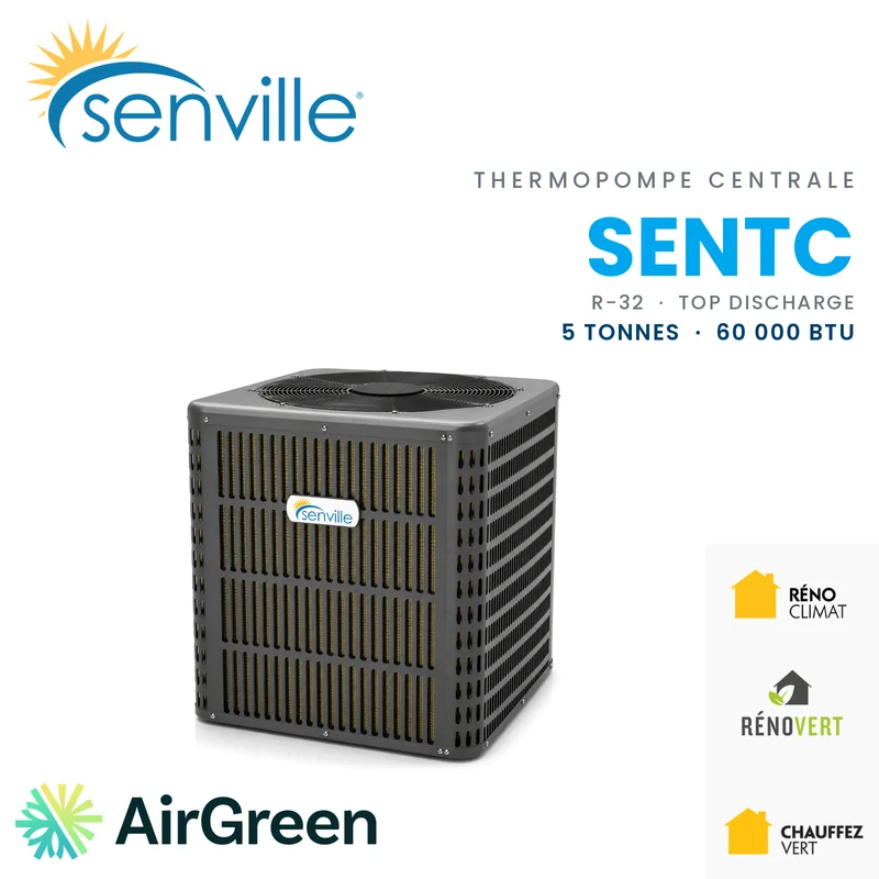 Thermopompe Centrale SENVILLE R32 Top Discharge | 5 Tonnes - 60000 BTU