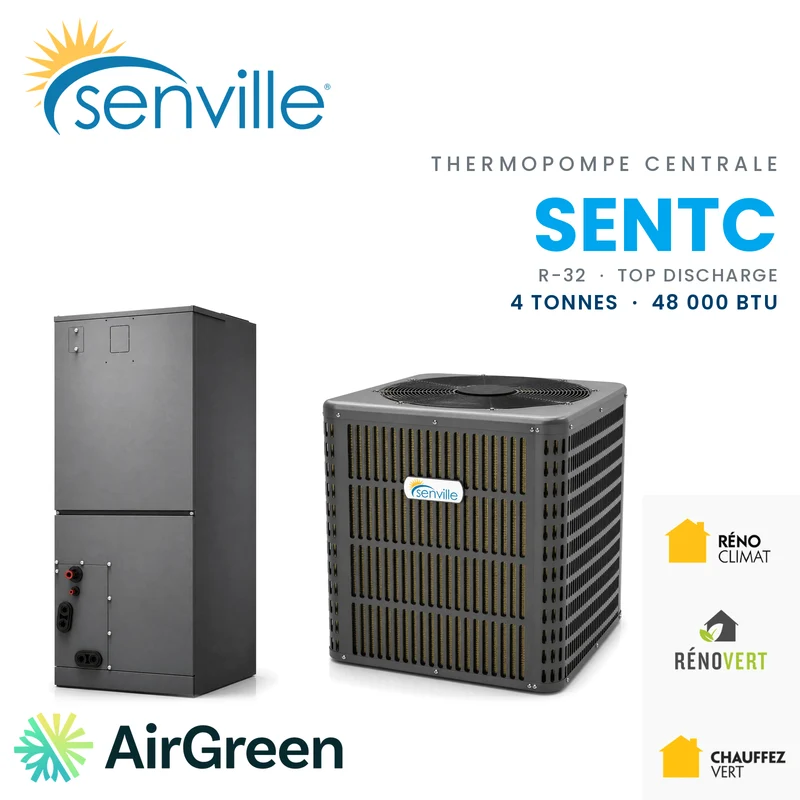 Thermopompe Centrale SENVILLE R32 Top Discharge | 4 Tonnes - 48000 BTU