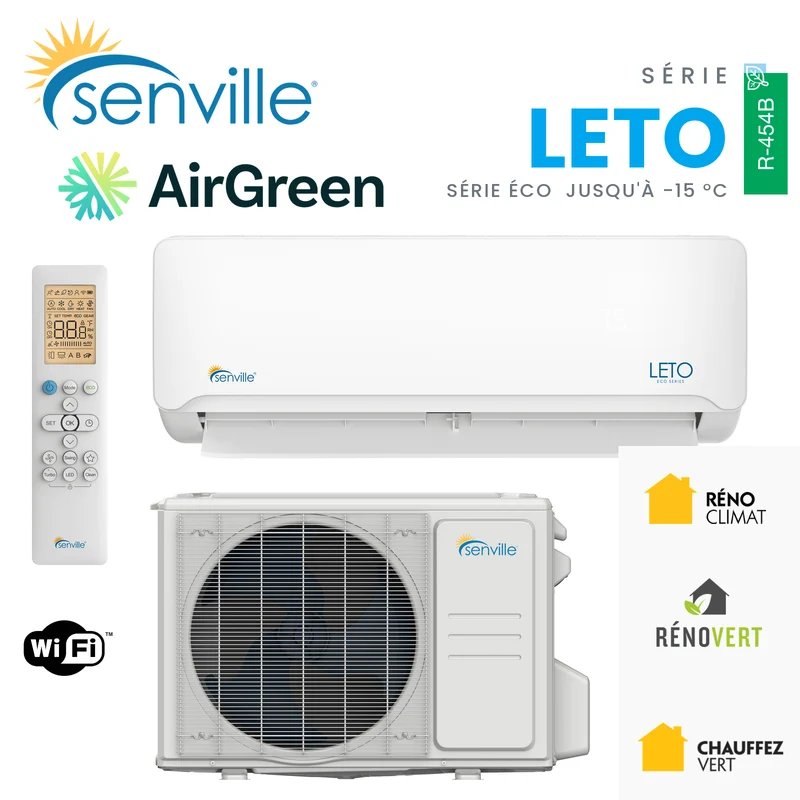 Mini Split SENVILLE LETO | 24000 BTU | Montréal, Laval, Rive Sud