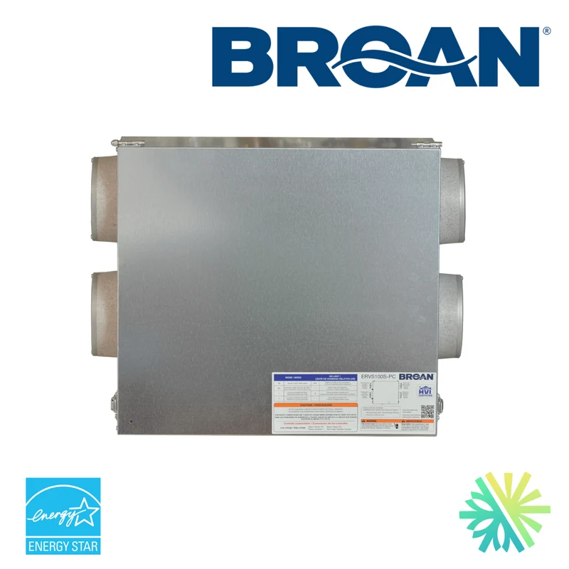Échangeur d'Air Broan ERV ERVS100S-PC | Montréal, Laval, Longueuil, Rive Sud et Rive Nord