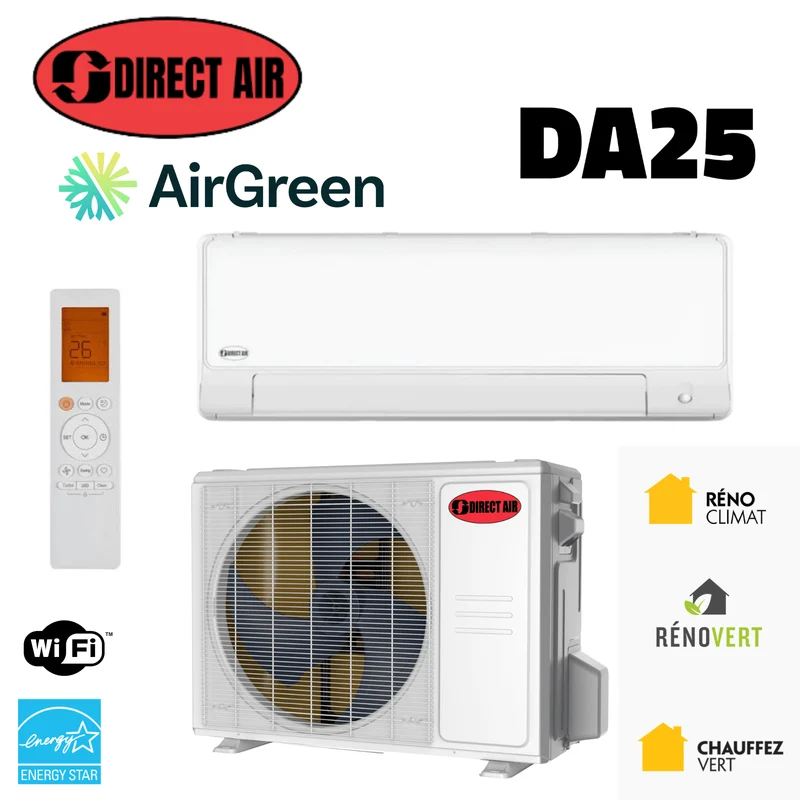 Thermopompe Murale DirectAir DA25 | R410a - 18 000 BTU