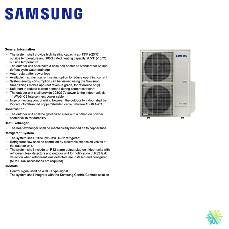 Thermopompe SAMSUNG Premium FJM | 2-Zones | Ext : 36 000 BTU