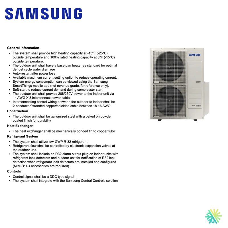 Thermopompe SAMSUNG Premium FJM | 3-Zones | Ext : 24 000 BTU