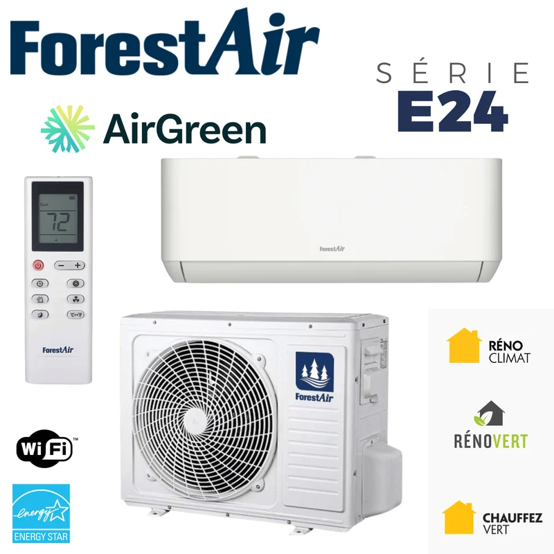 Thermopompe Murale ForestAir E24 R454B (115V) | 12 000 BTU
