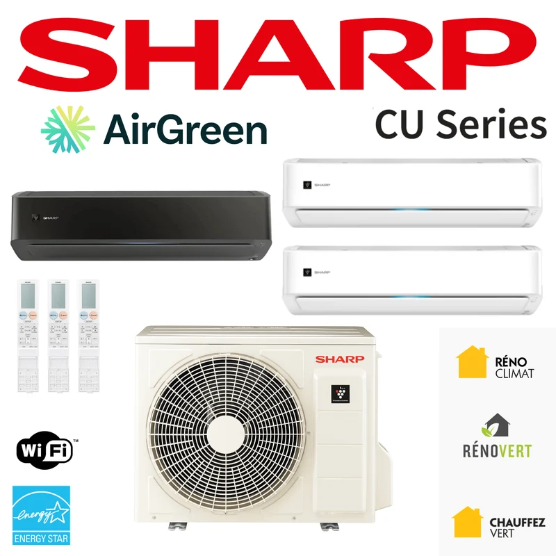 Thermopompe TripleZone SHARP CU | R32 -30°C