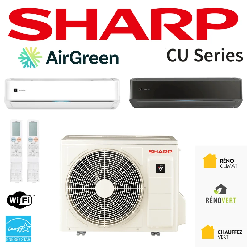 Thermopompe DoubleZone SHARP CU | R32 -30°C