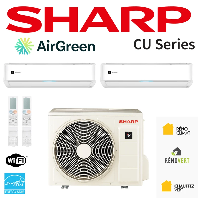 Thermopompe DoubleZone SHARP CU | R32 -30°C