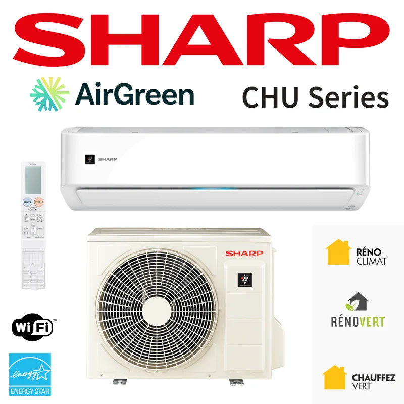 Thermopompe Murale SHARP CHU | 18 000 BTU | R32 -30°C