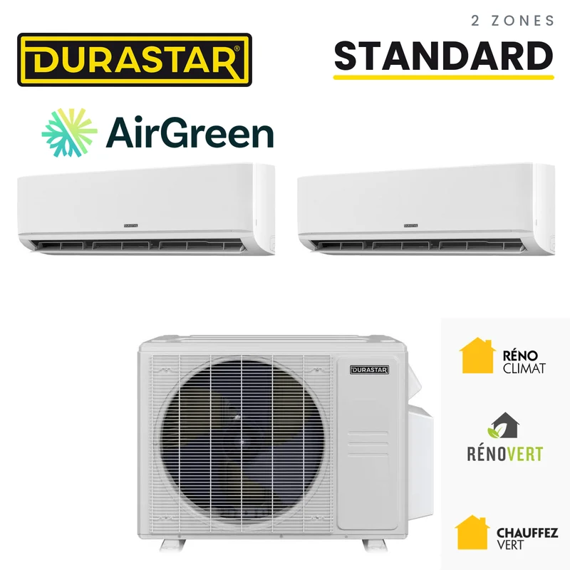 Thermopompe 2-Zones DURASTAR Standard | 28000 BTU - R410A