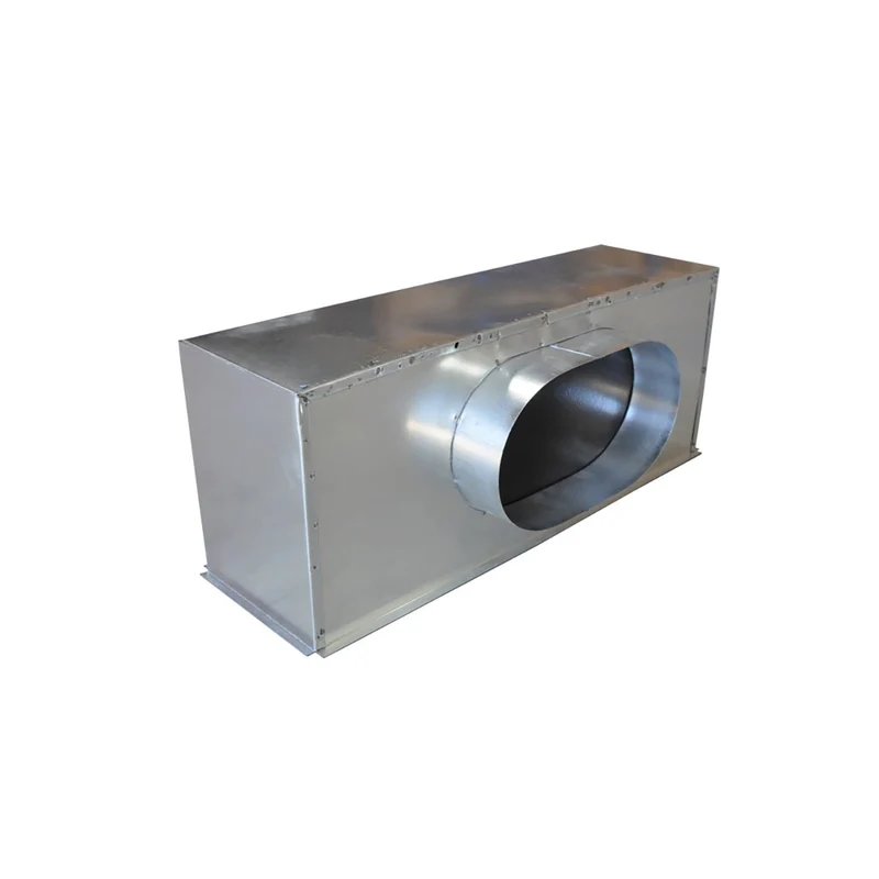 Plénum acier isolé pour grille de soufflage 500 x150 mm (sortie latérale)