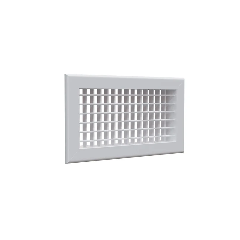 Grille de soufflage 300 x 150 mm double déflexion en aluminium blanc mat