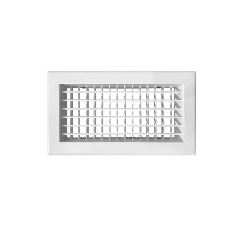 Grille de soufflage 300 x 150 mm double déflexion en aluminium blanc mat