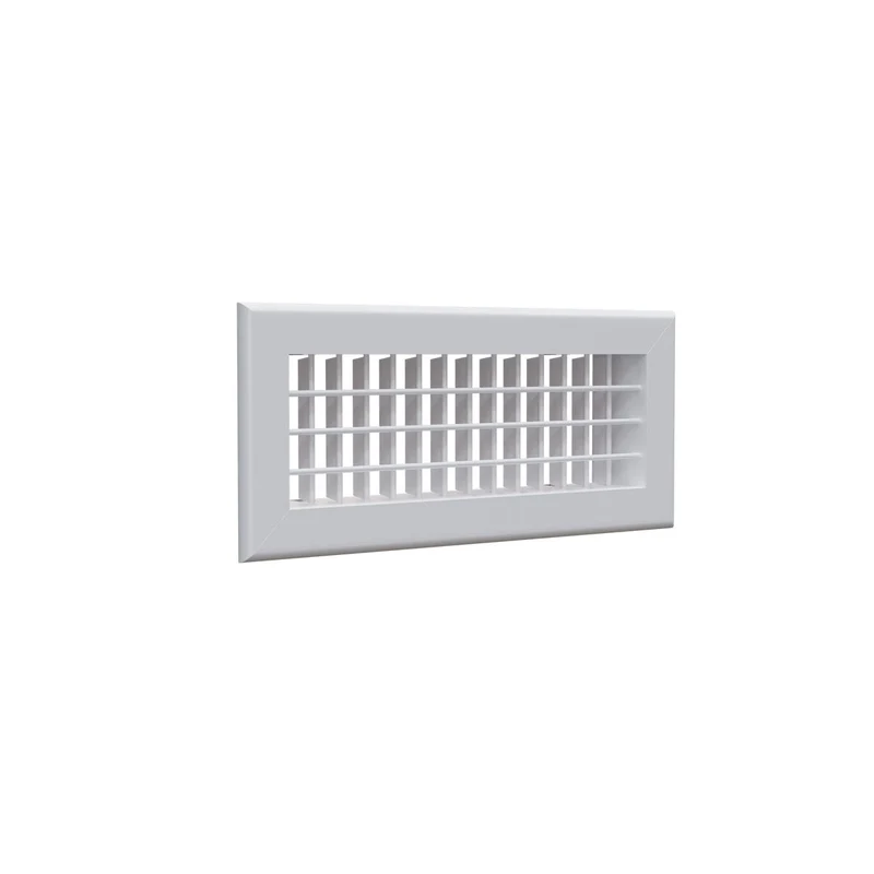 Grille de soufflage 300 x 100 mm double déflexion en aluminium blanc mat