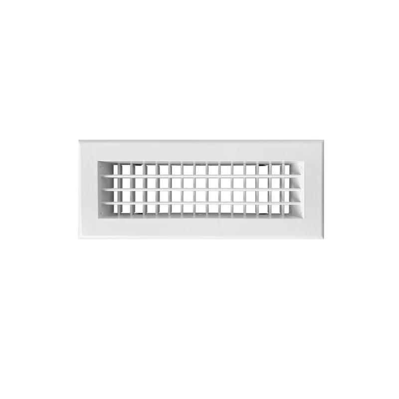 Grille de soufflage 300 x 100 mm double déflexion en aluminium blanc mat
